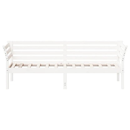 Day Bed without Mattress White 100x200 cm Solid Wood Pine