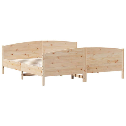 Bed Frame without Mattress 180x200 cm Super King Solid Wood Pine