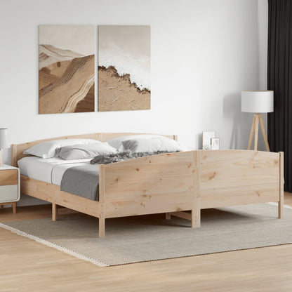 Bed Frame without Mattress 180x200 cm Super King Solid Wood Pine