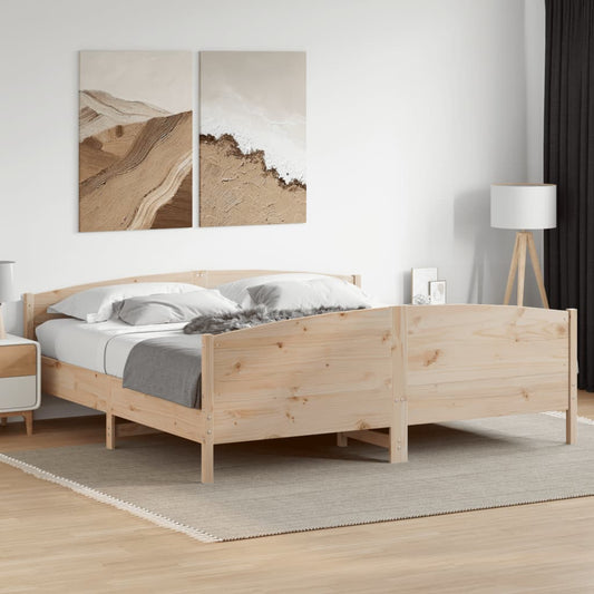 Bed Frame without Mattress 180x200 cm Super King Solid Wood Pine