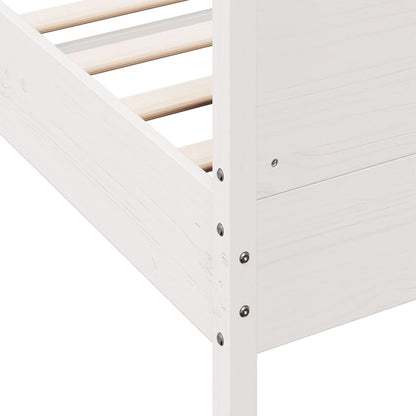 Bed Frame without Mattress White 180x200 cm Super King Solid Wood Pine