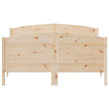 Bed Frame without Mattress 140x200 cm Solid Wood Pine