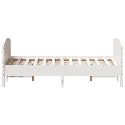 Bed Frame without Mattress White 140x200 cm Solid Wood Pine