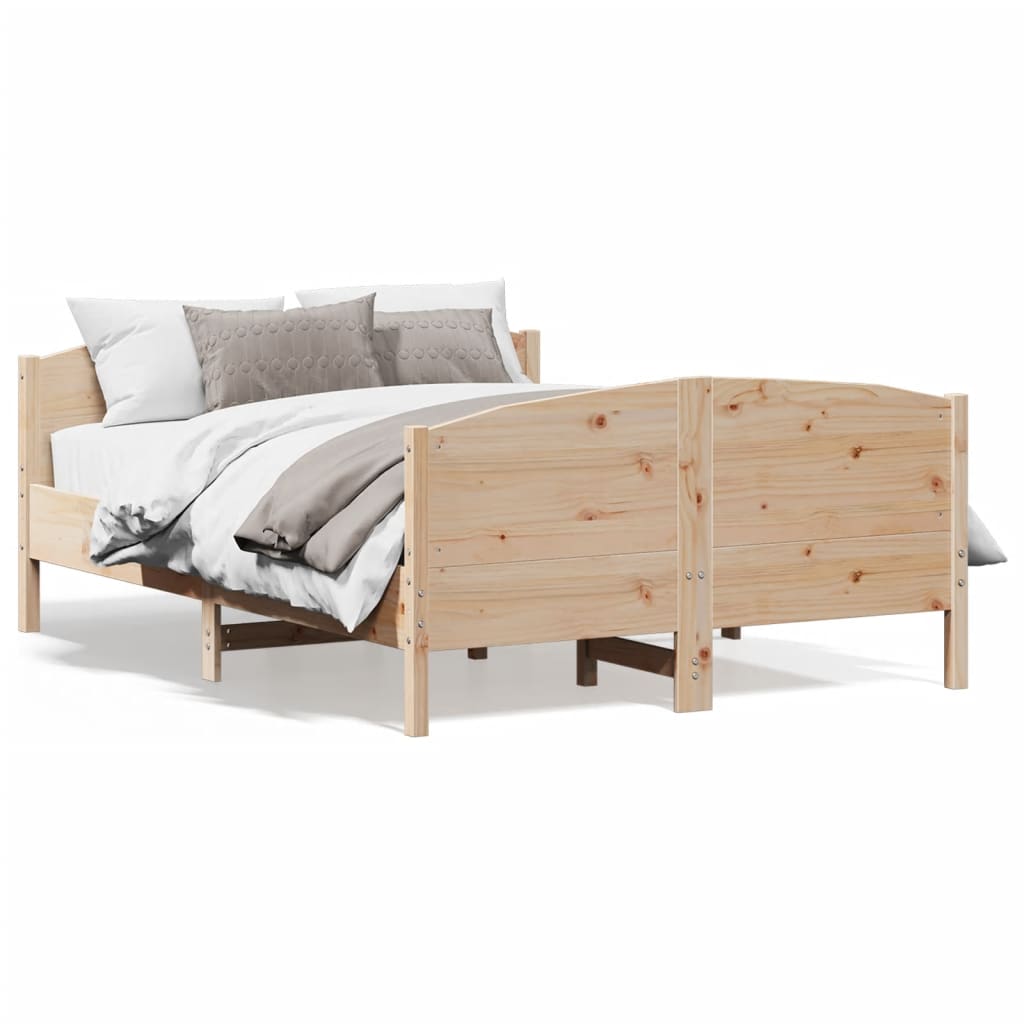 Bed Frame without Mattress 120x200 cm Solid Wood Pine