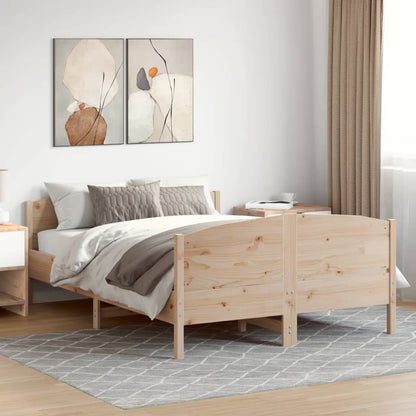 Bed Frame without Mattress 120x190 cm Small Double Solid Wood Pine