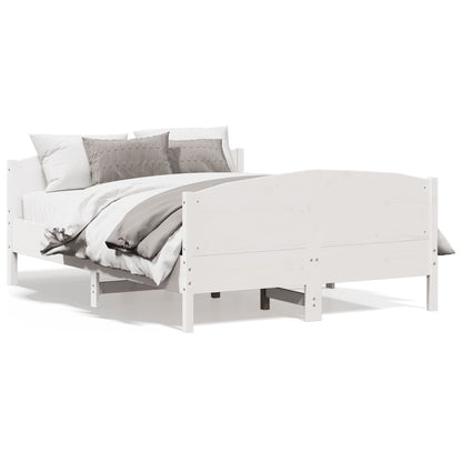 Bed Frame without Mattress White 120x190 cm Small Double Solid Wood Pine