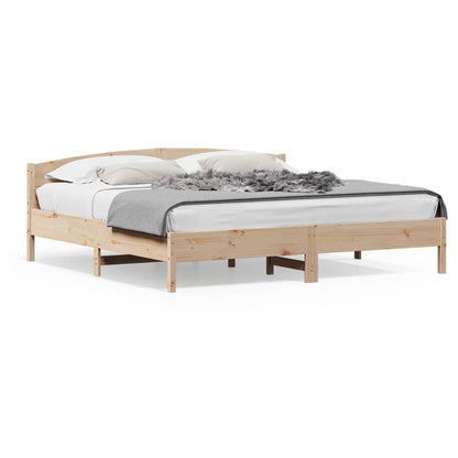 Bed Frame without Mattress 200x200 cm Solid Wood Pine