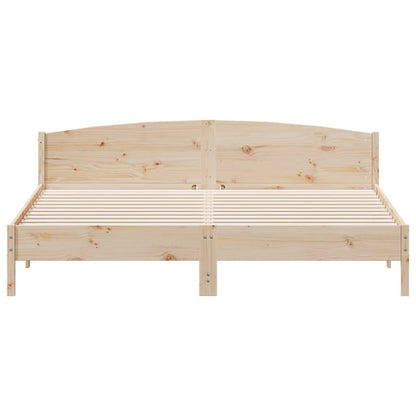 Bed Frame without Mattress 200x200 cm Solid Wood Pine