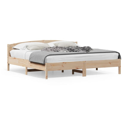 Bed Frame without Mattress 180x200 cm Super King Solid Wood Pine