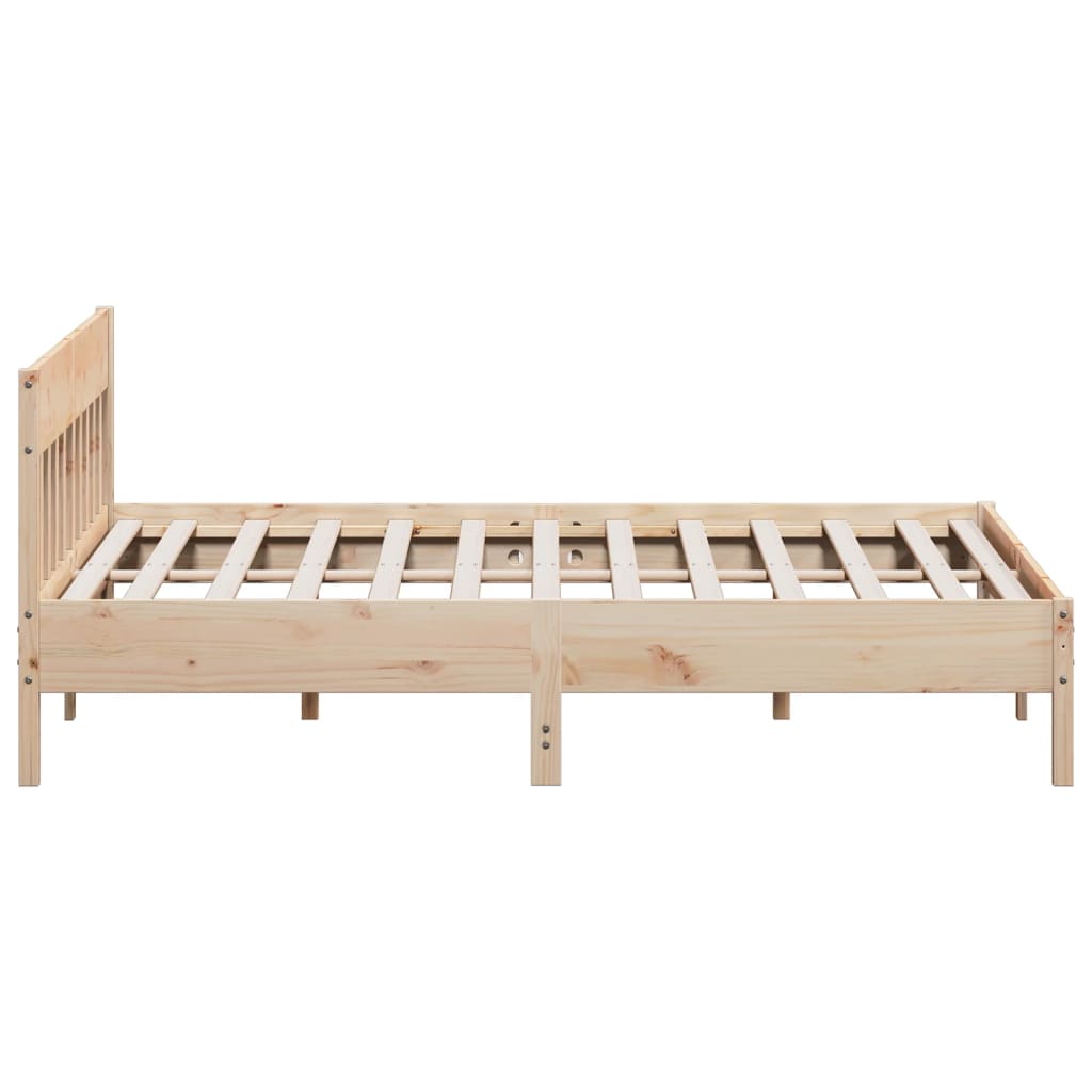 Bed Frame without Mattress 200x200 cm Solid Wood Pine