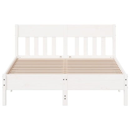 Bed Frame without Mattress White 160x200 cm Solid Wood Pine