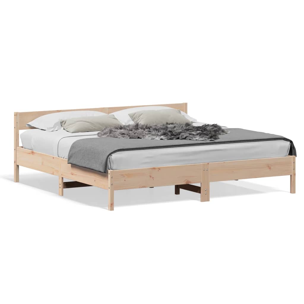 Bed Frame without Mattress 180x200 cm Super King Solid Wood Pine