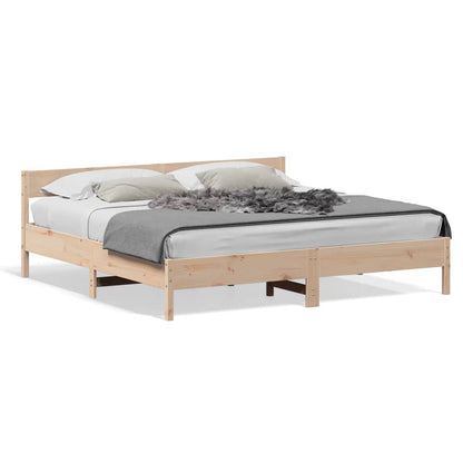 Bed Frame without Mattress 180x200 cm Super King Solid Wood Pine