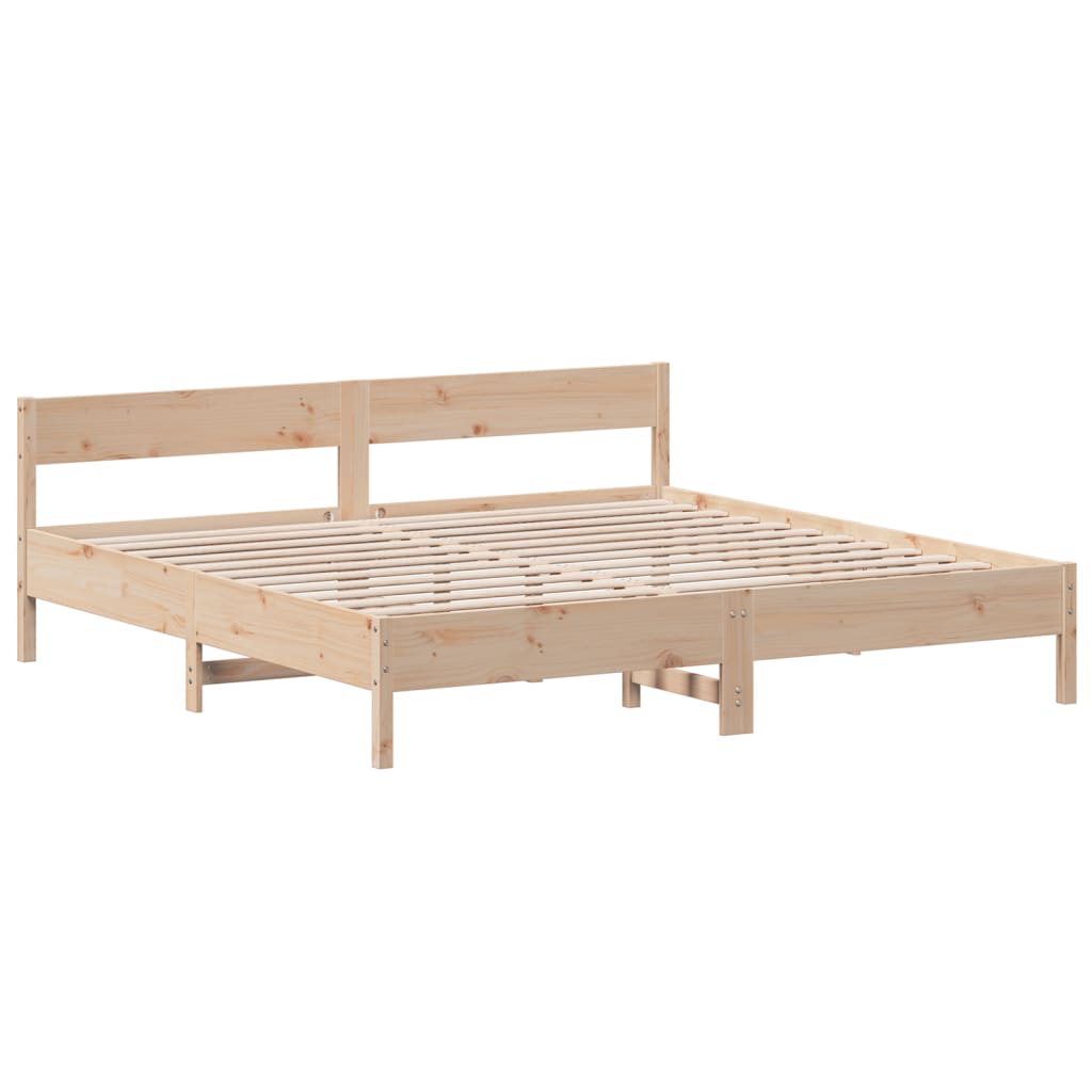 Bed Frame without Mattress 180x200 cm Super King Solid Wood Pine
