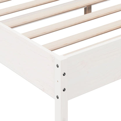 Bed Frame without Mattress White 180x200 cm Super King Solid Wood Pine