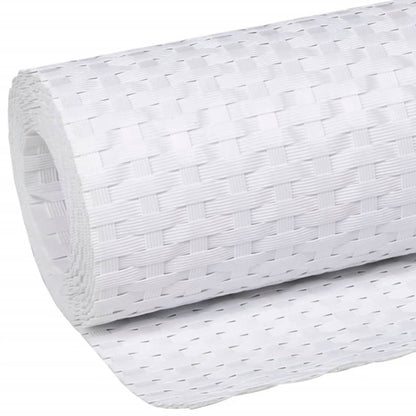 Balcony Screen White 300x80 cm Poly Rattan