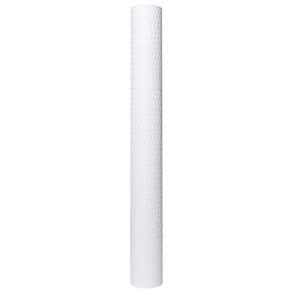 Balcony Screen White 1000x80 cm Poly Rattan