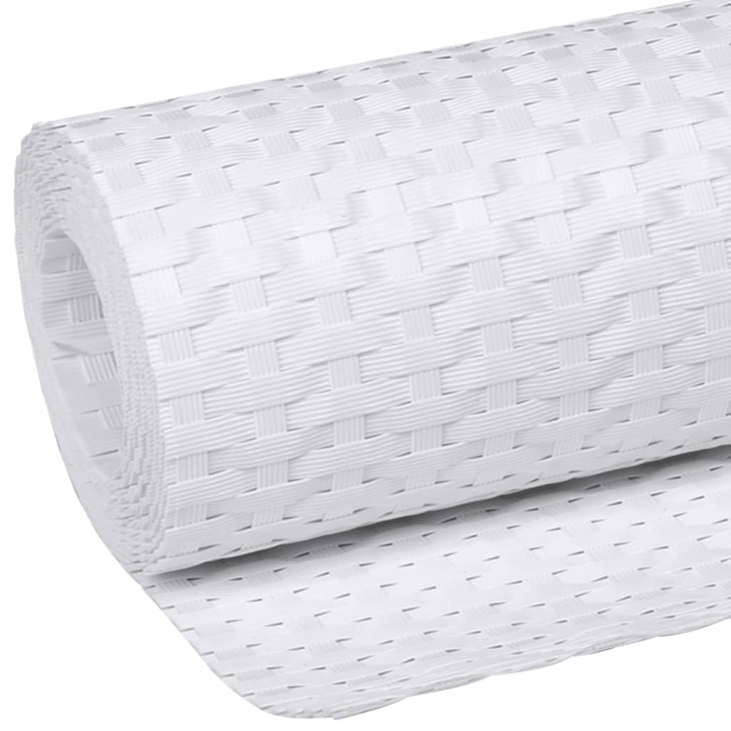 Balcony Screen White 1000x80 cm Poly Rattan