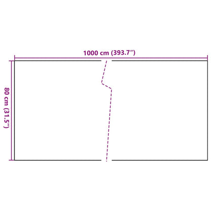 Balcony Screen White 1000x80 cm Poly Rattan