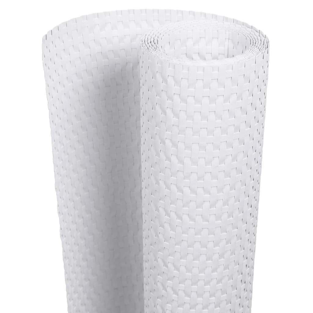 Balcony Screens 5 pcs White 255x19 cm Poly Rattan