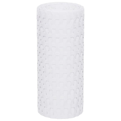 Balcony Screens 5 pcs White 255x19 cm Poly Rattan