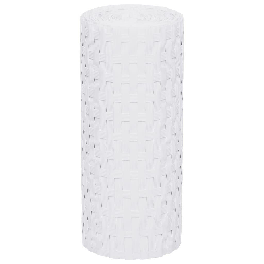 Balcony Screens 10 pcs White 255x19 cm Poly Rattan