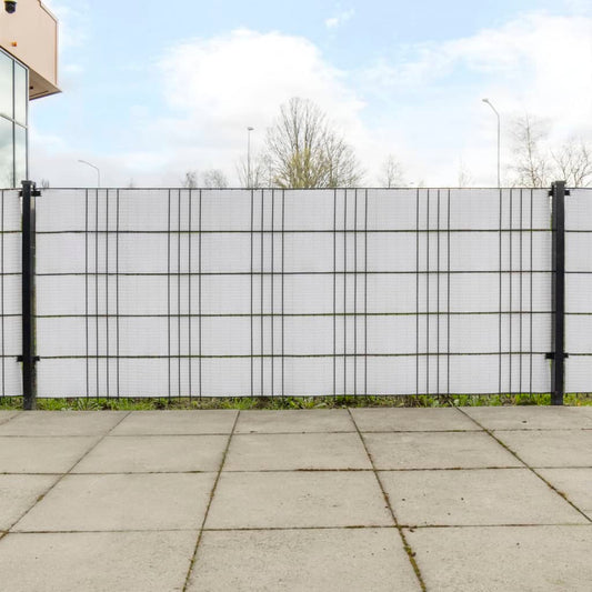 Balcony Screens 10 pcs White 255x19 cm Poly Rattan