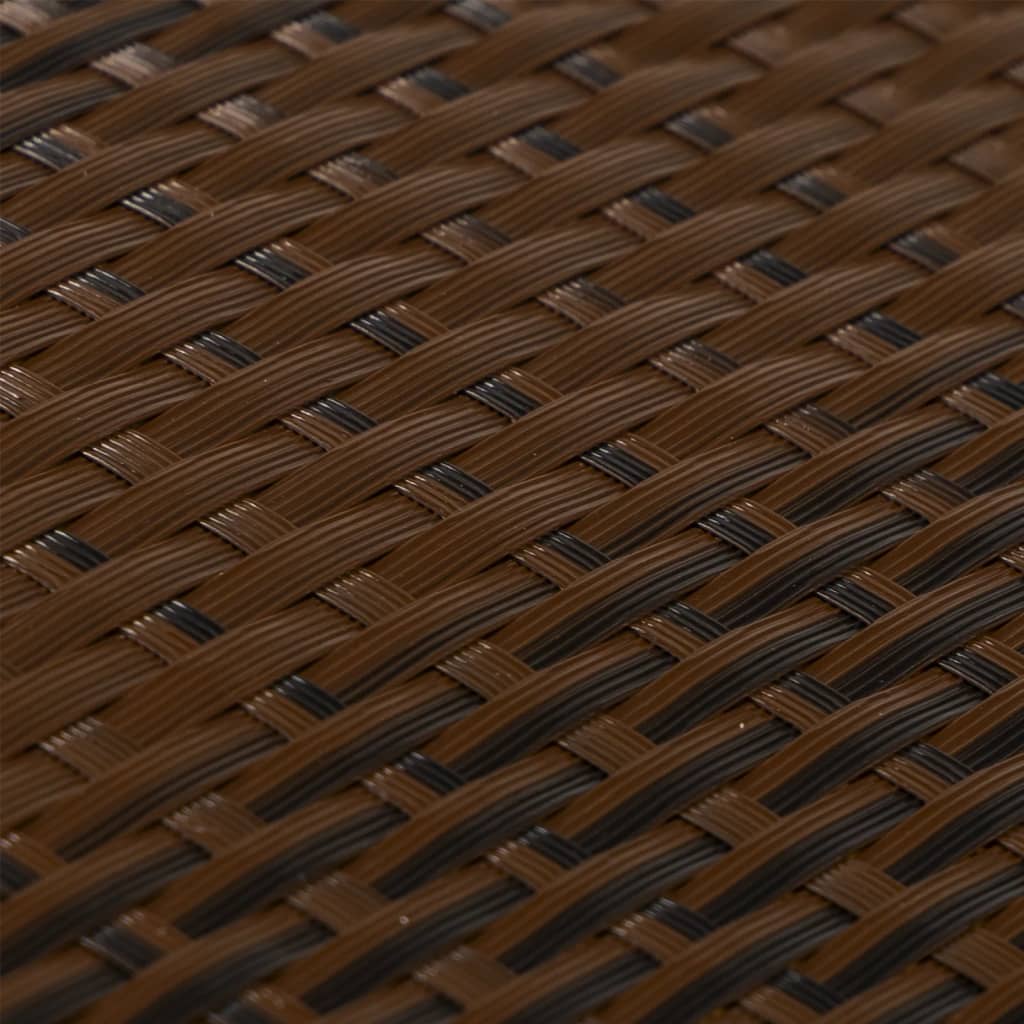 Balcony Screens 5 pcs Brown and Black 255x19 cm Poly Rattan