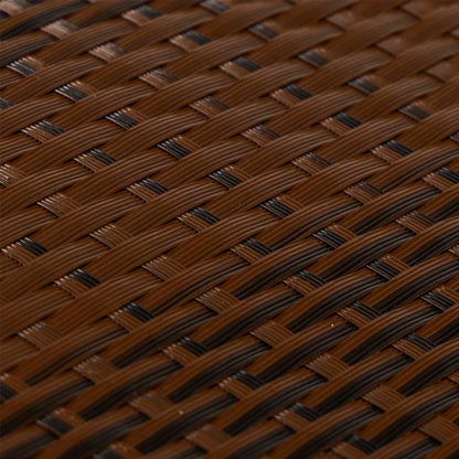 Balcony Screens 5 pcs Brown and Black 255x19 cm Poly Rattan
