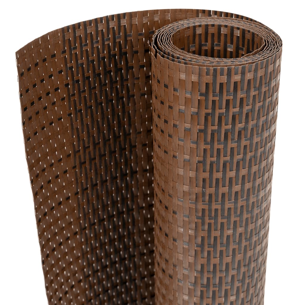 Balcony Screens 10 pcs Brown and Black 255x19 cm Poly Rattan