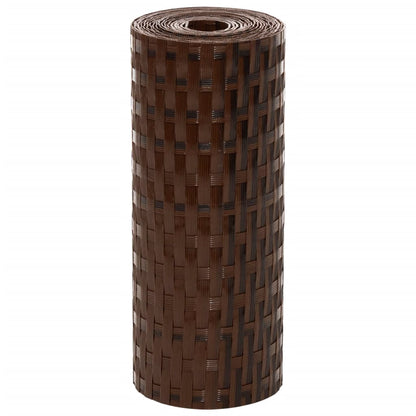 Balcony Screens 10 pcs Brown and Black 255x19 cm Poly Rattan
