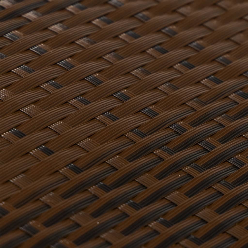 Balcony Screens 10 pcs Brown and Black 255x19 cm Poly Rattan