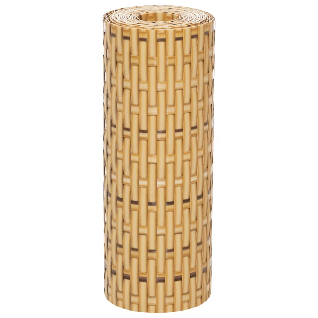 Balcony Screens 5 pcs Light Brown 255x19 cm Poly Rattan
