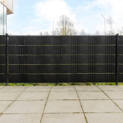 Balcony Screens 5 pcs Black 255x19 cm Poly Rattan