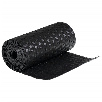 Balcony Screens 10 pcs Black 255x19 cm Poly Rattan