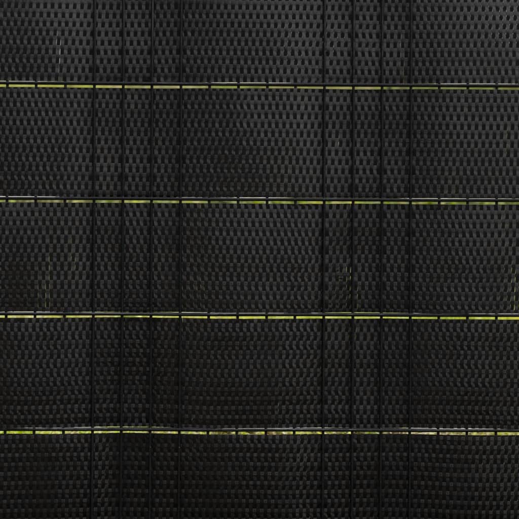 Balcony Screens 10 pcs Black 255x19 cm Poly Rattan