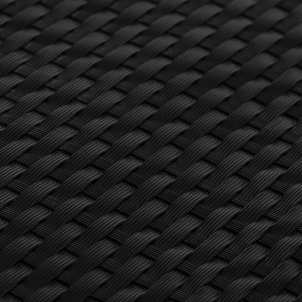 Balcony Screens 10 pcs Black 255x19 cm Poly Rattan