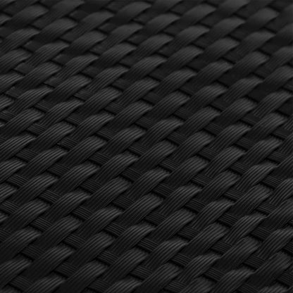 Balcony Screens 10 pcs Black 255x19 cm Poly Rattan
