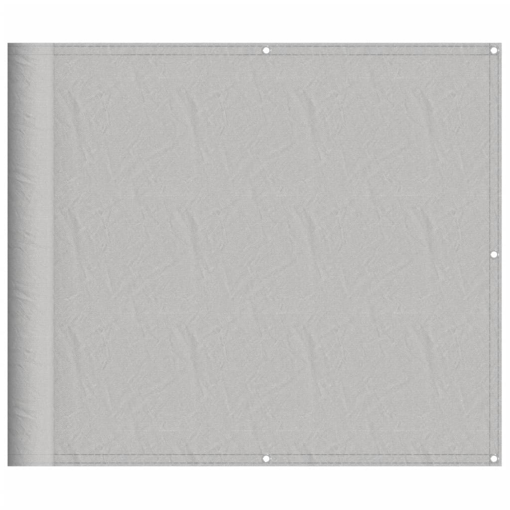 Balcony Screen Light Grey 90x500 cm 100% Polyester Oxford