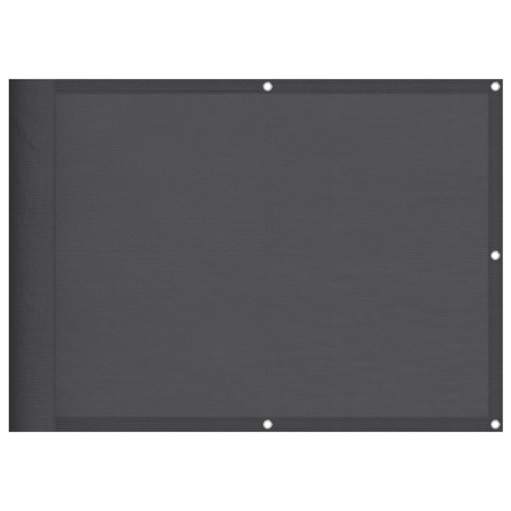 Balcony Screen Anthracite 75x1000 cm 100% Polyester Oxford