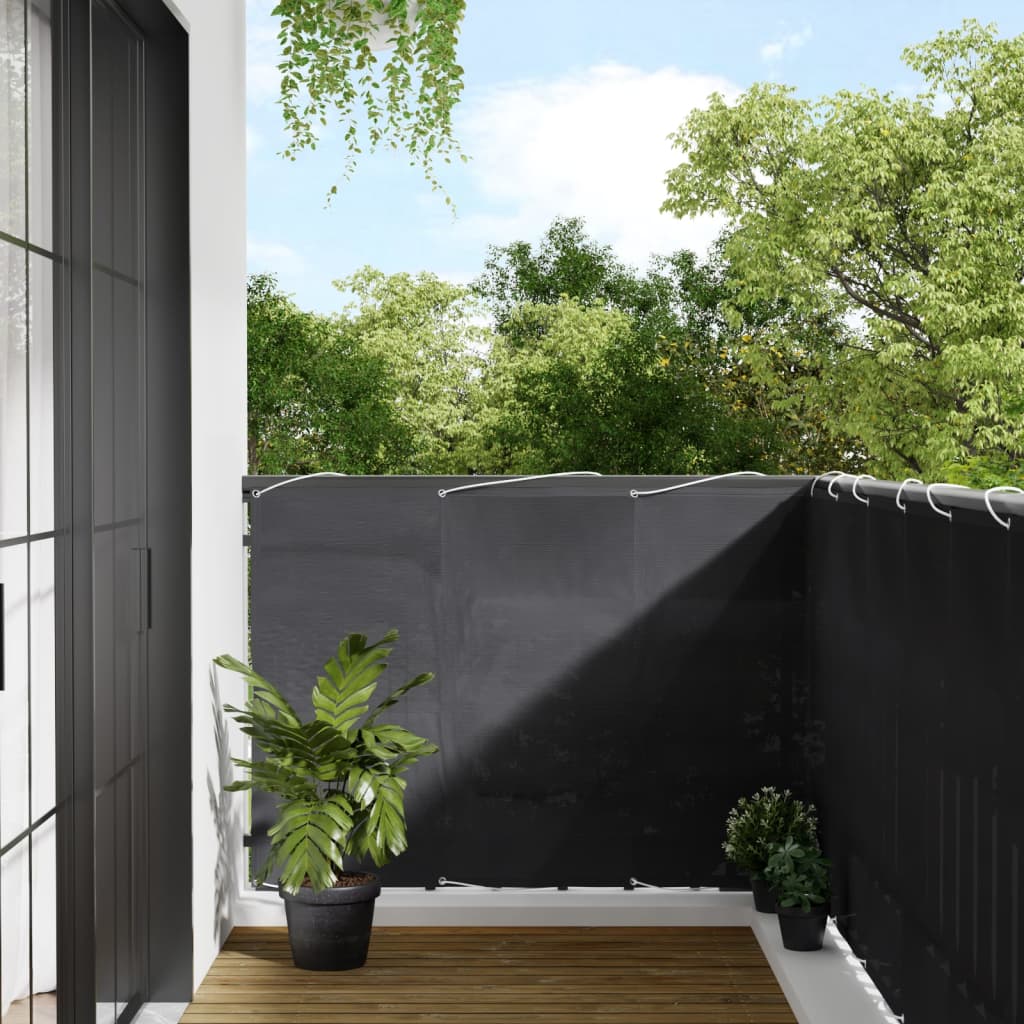 Balcony Screen Anthracite 120x700 cm 100% Polyester Oxford