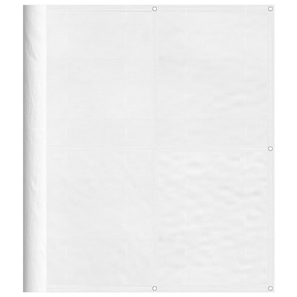 Balcony Screen White 120x700 cm 100% Polyester Oxford