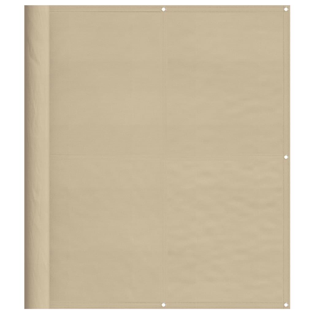 Balcony Screen Beige 120x800 cm 100% Polyester Oxford