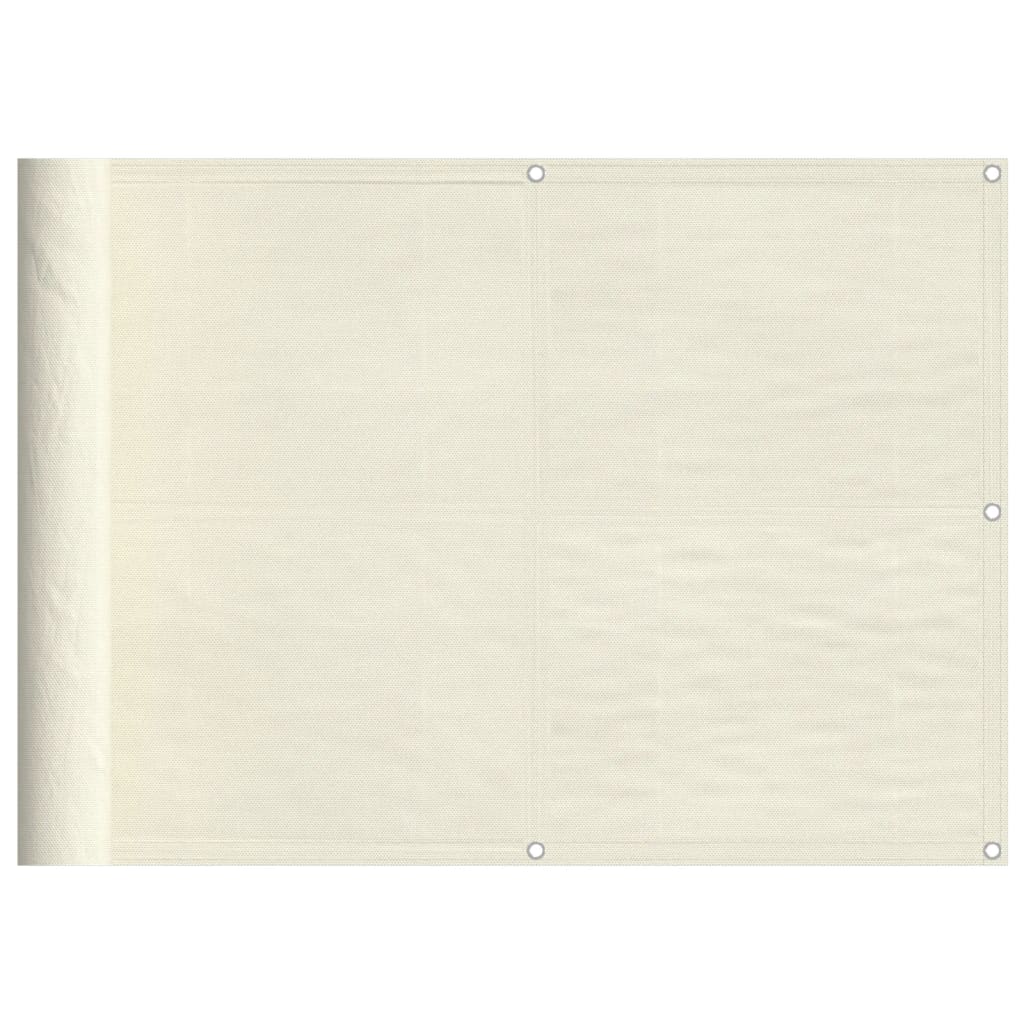 Balcony Screen Cream 75x1000 cm 100% Polyester Oxford