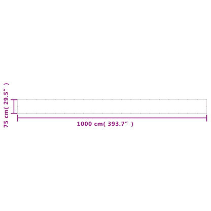 Balcony Screen Cream 75x1000 cm 100% Polyester Oxford