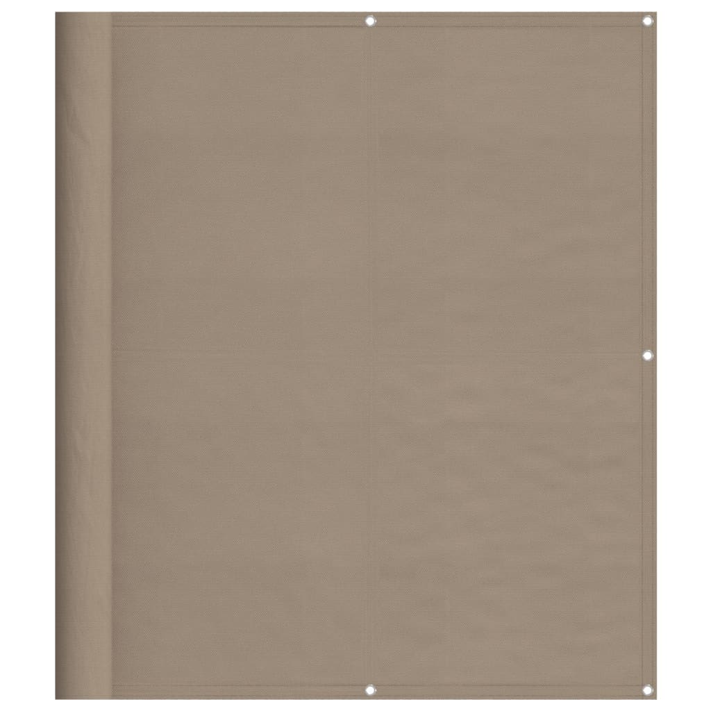 Balcony Screen Taupe 120x1000 cm 100% Polyester Oxford