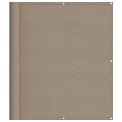 Balcony Screen Taupe 120x1000 cm 100% Polyester Oxford
