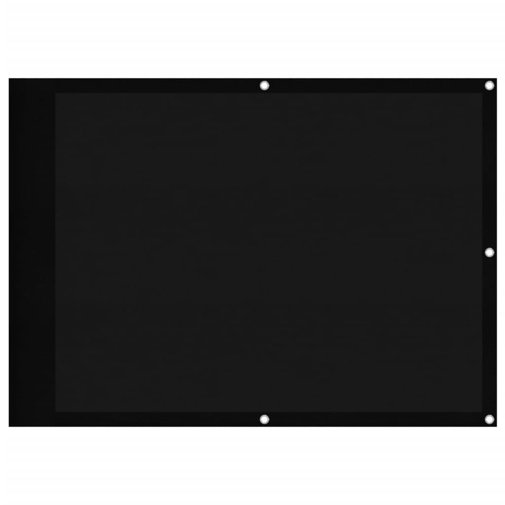 Balcony Screen Black 75x700 cm 100% Polyester Oxford