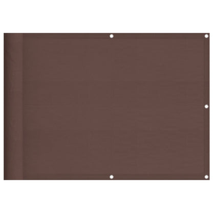 Balcony Screen Brown 75x800 cm 100% Polyester Oxford