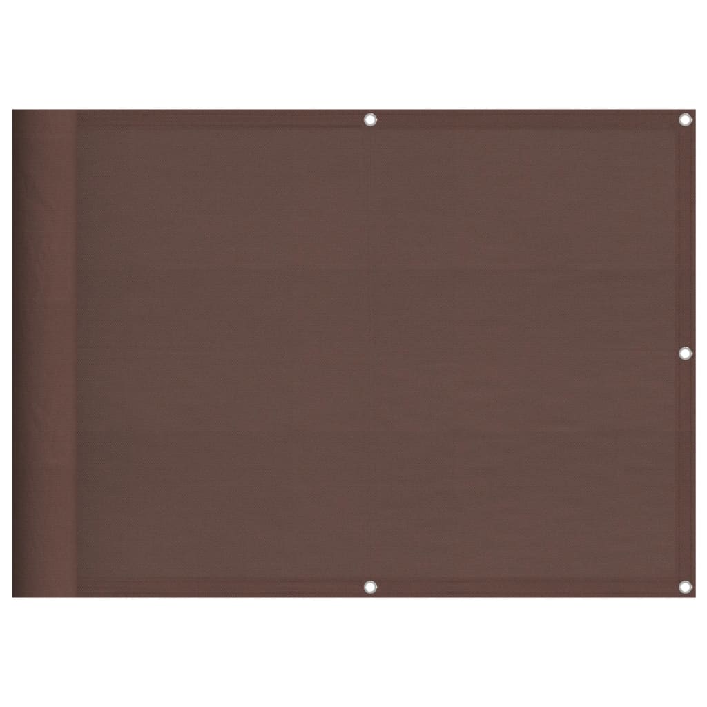 Balcony Screen Brown 75x1000 cm 100% Polyester Oxford